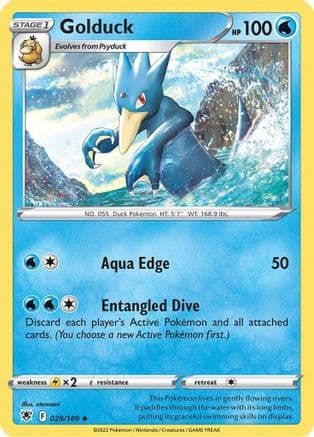 Golduck — SWSH10: Astral Radiance Pokémon TCG card by otumami