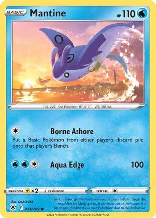 Mantine — SWSH10: Astral Radiance Pokémon TCG card by OKACHEKE