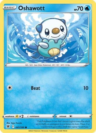 Oshawott — SWSH10: Astral Radiance Pokémon TCG card by Saya Tsuruta