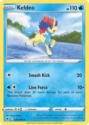 Keldeo — SWSH10: Astral Radiance Pokémon TCG card by Naoyo Kimura