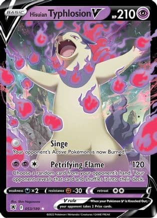 Hisuian Typhlosion V — SWSH10: Astral Radiance Pokémon TCG card by Shin Nagasawa