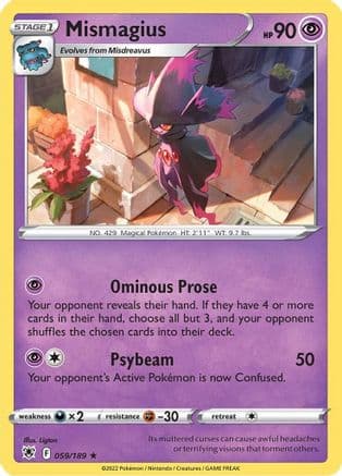Mismagius — SWSH10: Astral Radiance Pokémon TCG card by Ligton