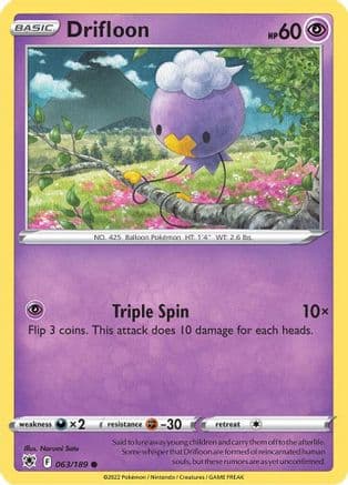 Drifloon — SWSH10: Astral Radiance Pokémon TCG card by Narumi Sato