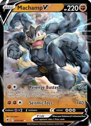 Machamp V — SWSH10: Astral Radiance Pokémon TCG card by kawayoo