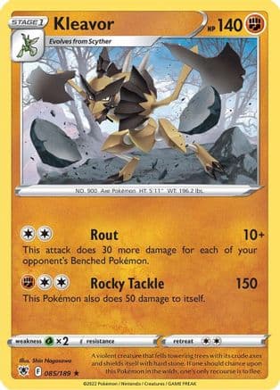 Kleavor (85) — SWSH10: Astral Radiance Pokémon TCG card by Shin Nagasawa