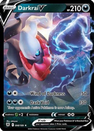Darkrai V — SWSH10: Astral Radiance Pokémon TCG card by takuyoa