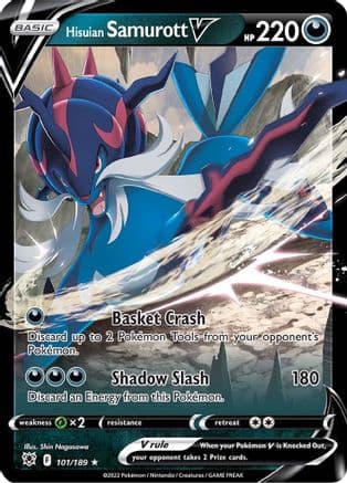 Hisuian Samurott V — SWSH10: Astral Radiance Pokémon TCG card by Shin Nagasawa