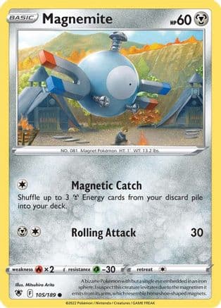 Magnemite — SWSH10: Astral Radiance Pokémon TCG card by Mitsuhiro Arita