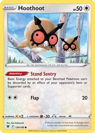 Hoothoot — SWSH10: Astral Radiance Pokémon TCG card by Pani Kobayashi