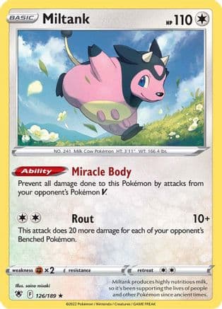 Miltank — SWSH10: Astral Radiance Pokémon TCG card by saino misaki