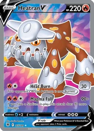 Heatran V (Full Art) — SWSH10: Astral Radiance