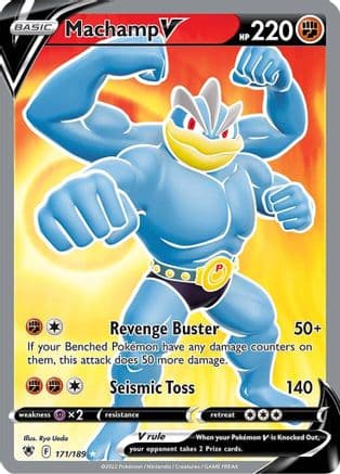 Machamp V (Full Art) — SWSH10: Astral Radiance Pokémon TCG card by Ren Mirae