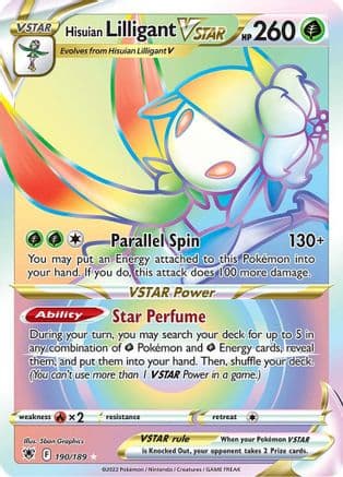 Hisuian Lilligant VSTAR (Secret) — SWSH10: Astral Radiance Pokémon TCG card by Emi Oogiri