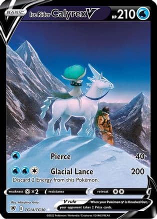 Ice Rider Calyrex V — SWSH10: Astral Radiance Trainer Gallery Pokémon TCG card by Mitsuhiro Arita