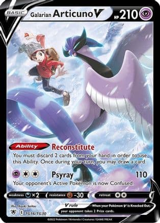 Galarian Articuno V — SWSH10: Astral Radiance Trainer Gallery Pokémon TCG card by Kouki Saitou