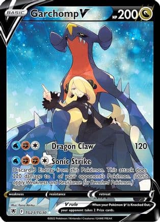 Garchomp V — SWSH10: Astral Radiance Trainer Gallery Pokémon TCG card by Taira Akitsu