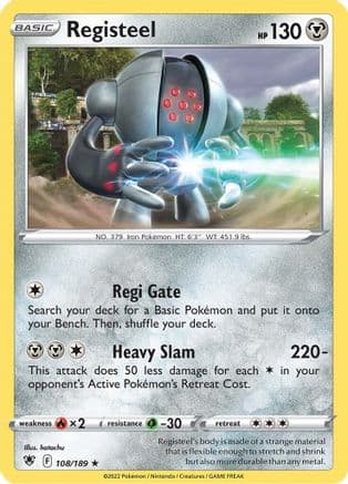 Registeel — SWSH10: Astral Radiance Pokémon TCG card by hatachu