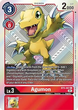 Agumon (New Awakening Pre-Release Tournament Winner Card) — New Awakening Pre-Release Cards