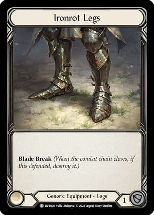 Ironrot Legs — Classic Battles: Rhinar vs Dorinthea Flesh and Blood card by Yulia Litvinova