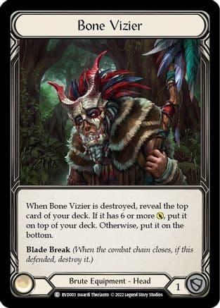 Bone Vizier — Classic Battles: Rhinar vs Dorinthea Flesh and Blood card by Isuardi Terianto