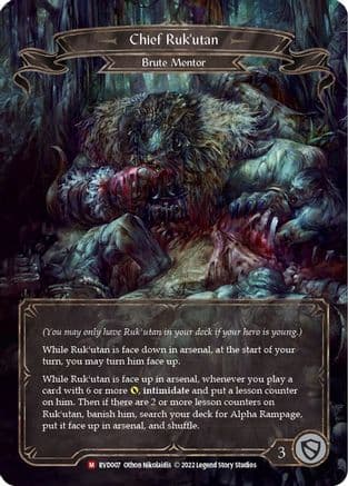 Chief Ruk'utan — Classic Battles: Rhinar vs Dorinthea Flesh and Blood card by Othon Nikolaidis