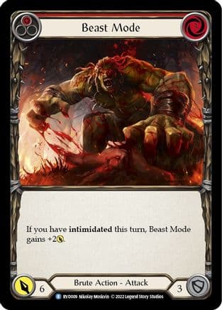 Beast Mode — Classic Battles: Rhinar vs Dorinthea Flesh and Blood card by Nikolay Moskvin