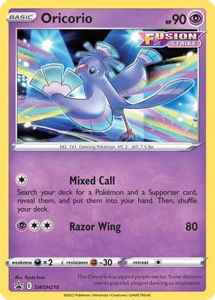 Oricorio - SWSH210 — SWSH: Sword & Shield Promo Cards Pokémon TCG card by Ryuta Fuse