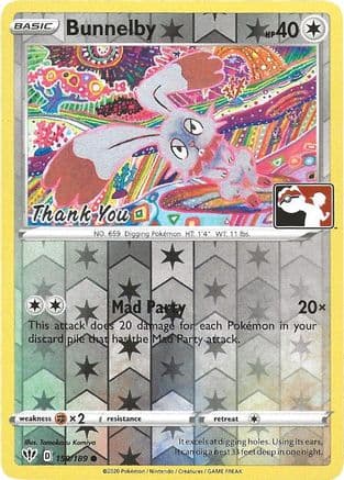 Bunnelby - 150/189 (Thank You Promo) — Miscellaneous Cards & Products Pokémon TCG card by Tomokazu Komiya