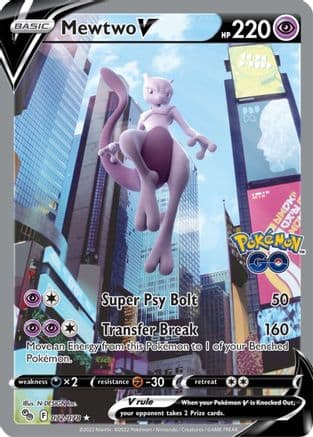 Mewtwo V (Alternate Full Art) — Pokémon TCG card