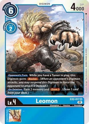 Leomon — Digital Hazard Digimon Card Game card by Naohiko Morishita