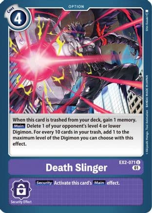 Death Slinger — Digital Hazard Digimon Card Game card by Shin Sasaki