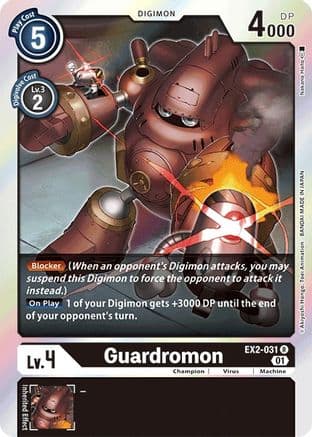 Guardromon — Digital Hazard Digimon Card Game card by Akiyoshi Honga