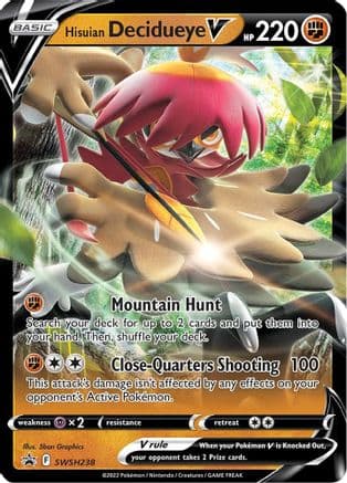 Hisuian Decidueye V - SWSH238 — SWSH: Sword & Shield Promo Cards