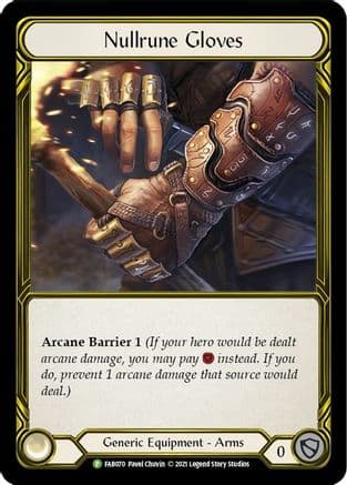 Nullrune Gloves (Golden) - FAB070 — Flesh and Blood: Promo Cards