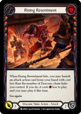 Rising Resentment (Red) — Uprising Flesh and Blood card by Isuardi Therianto