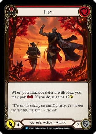 Flex (Red) — Uprising Flesh and Blood card by Tudor Hristov