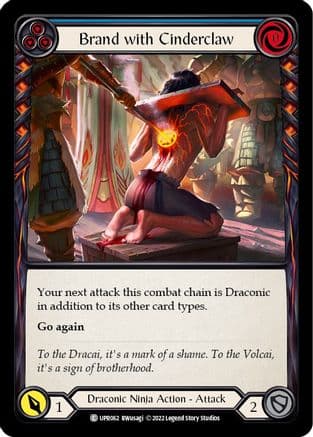 Brand with Cinderclaw (Blue) — Uprising Flesh and Blood card by BWusagi