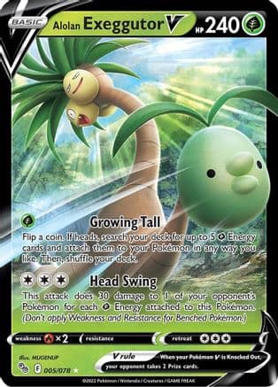 Alolan Exeggutor V — Pokemon GO Pokémon TCG card by MUGENUP