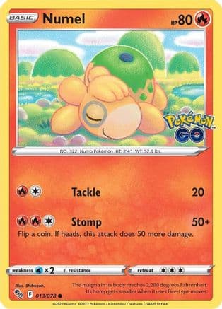 Numel — Pokemon GO Pokémon TCG card by Shibuzoh.
