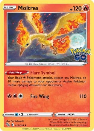 Moltres — Pokemon GO Pokémon TCG card by Pani Kobayashi