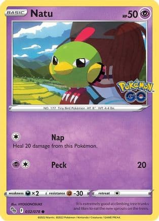 Natu — Pokemon GO Pokémon TCG card by HYOGONOSUKE