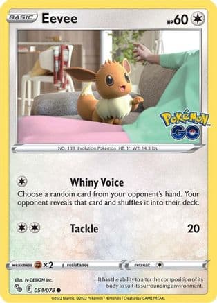 Eevee — Pokemon GO Pokémon TCG card by N-DESIGN Inc.