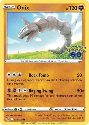 Onix — Pokemon GO Pokémon TCG card by Mitsuhiro Arita