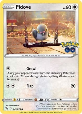 Pidove — Pokemon GO Pokémon TCG card by N-DESIGN Inc.