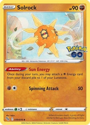 Solrock — Pokemon GO Pokémon TCG card by Sekio