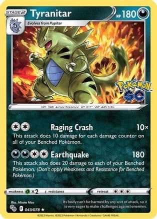 Tyranitar — Pokemon GO Pokémon TCG card by Nisota Niso
