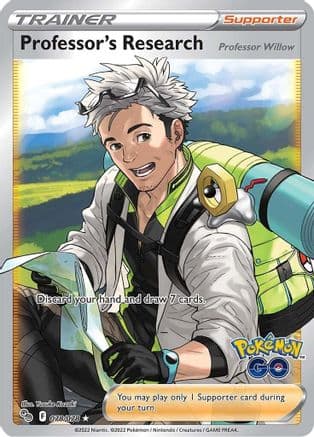 Professor's Research (Full Art) — Pokemon GO Pokémon TCG card by Willow