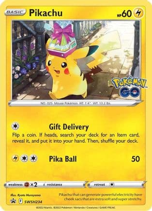 Pikachu - SWSH234 — SWSH: Sword & Shield Promo Cards Pokémon TCG card by Ayaka Yoshinaga