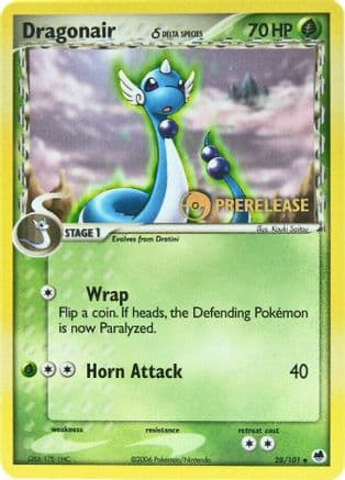 Dragonair (Delta Species) - 28/101 (Prerelease) — Nintendo Promos Pokémon TCG card by Kouki Saitou