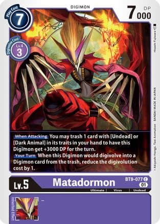 Matadormon — X Record Digimon Card Game card by Mitsuhashi Fujiwara